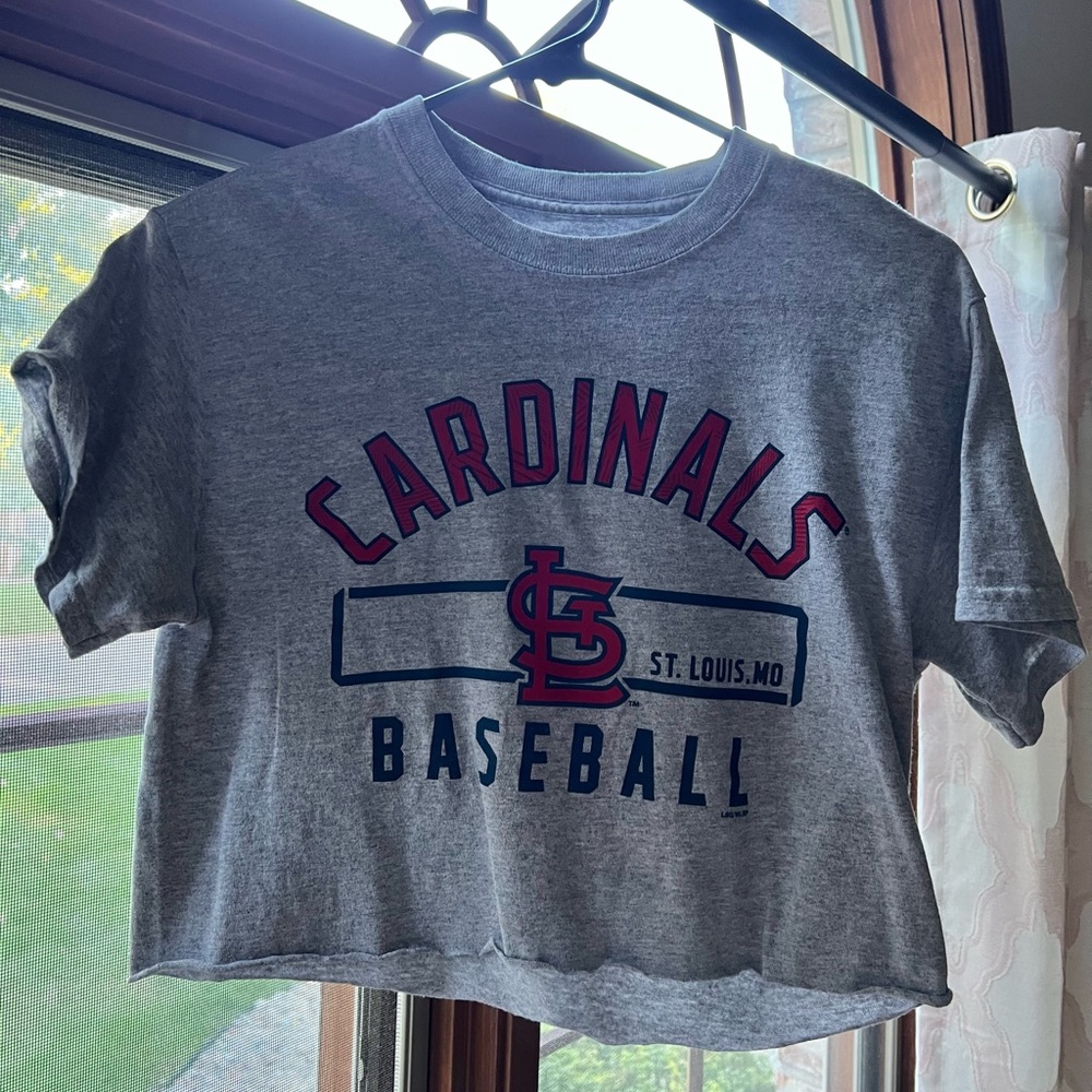 St Louis Cardinals Baseball Crop Top Tee